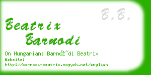 beatrix barnodi business card